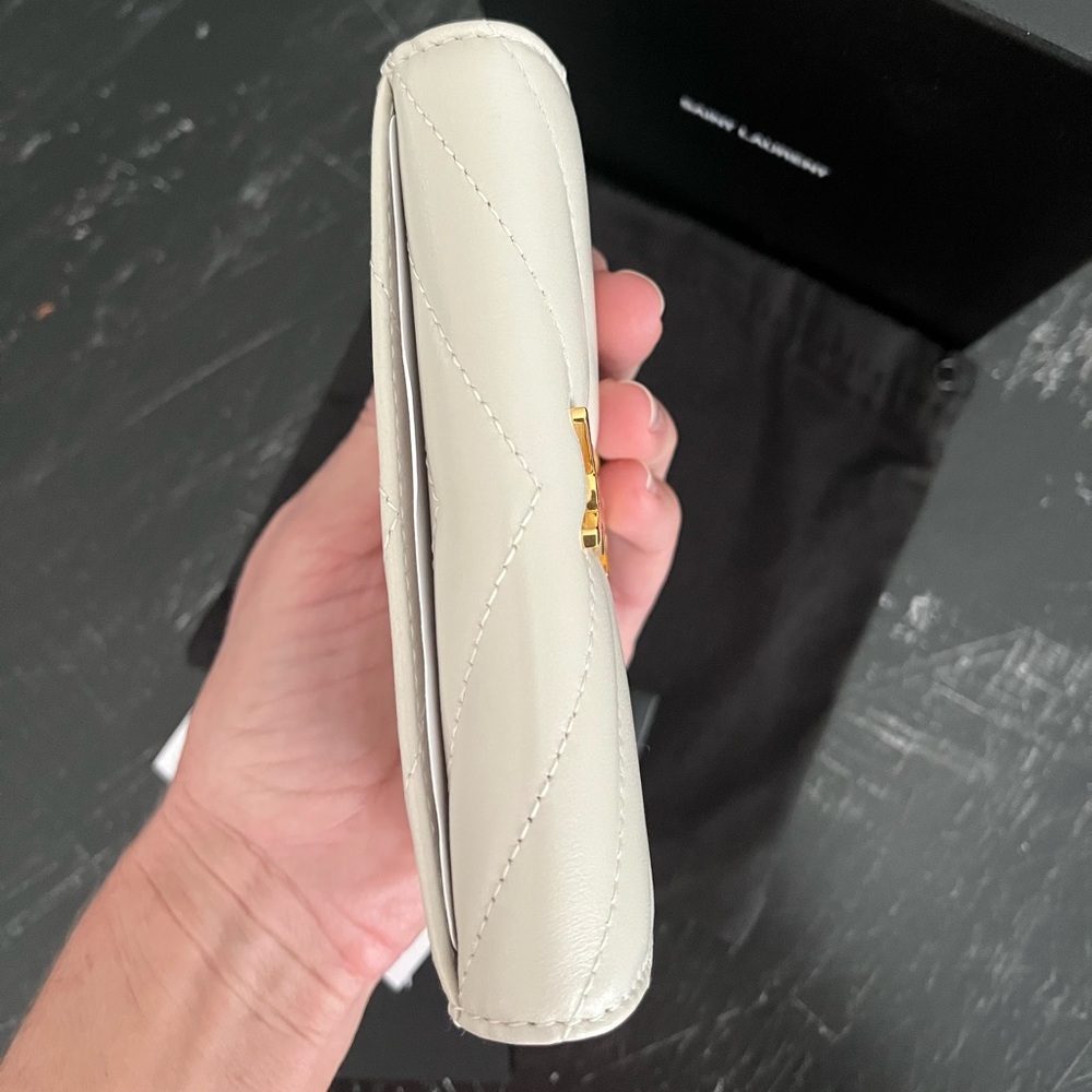 Saint Laurent Quilted Leather Card Holder Wallet - Picture 12 of 16